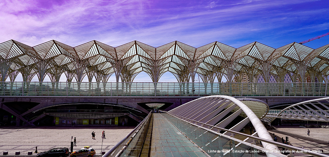 Linha do Norte. Estação Lisboa-Oriente. Fotografia de Juvenal Esteves Candeias