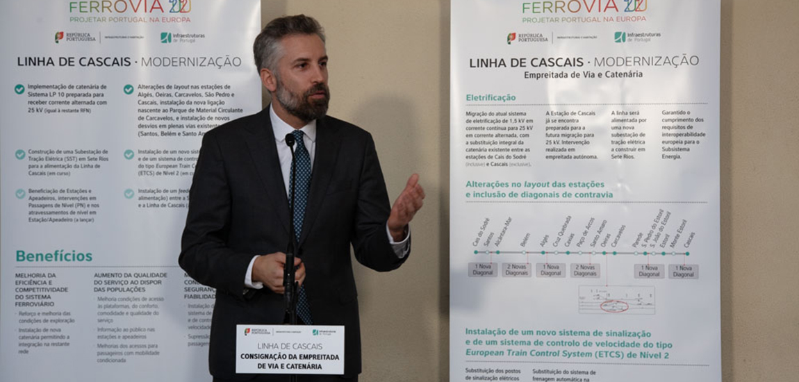 Início da empreitada de modernização da Via e Catenária da Linha de Cascais