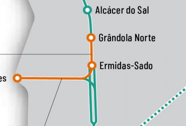 Mapa Ermidas-Grândola-Norte