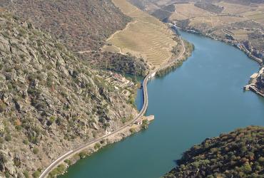 Fotografia aérea da Linha do Douro