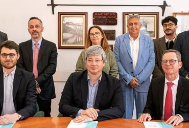 Imagem de grupo - celebração de Carta de Intenções com a Compagnie des Signaux – CSEE e com a SYSTRA